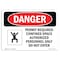 Signmission OSHA Sign, Permit Required Confined, 14in X 10in Decal, 14" W, 10" H, Landscape, OS-DS-D-1014-L-1918 OS-DS-D-1014-L-1918 - alternate 1
